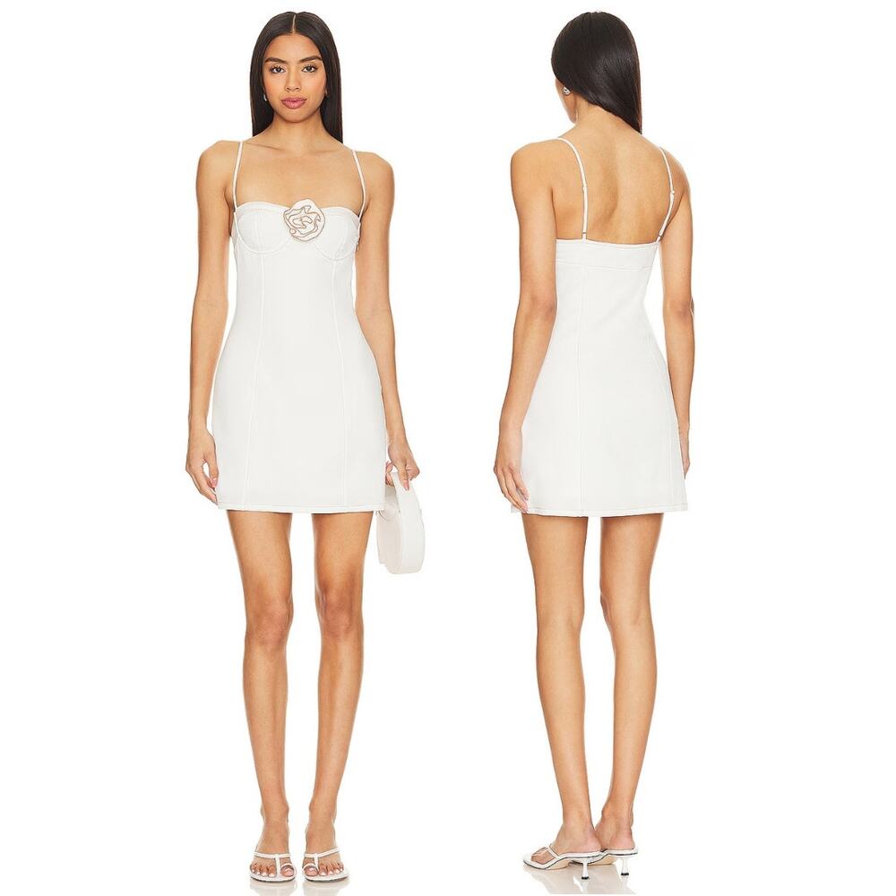 NIA Rosalie Mini Dress Rosette Cocktail Bridal Wedding Party Summer Coquette XS